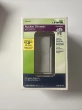 Leviton Rocker Dimmer Switch 600W Light Gray Single Pole/3-Way 1 Pack