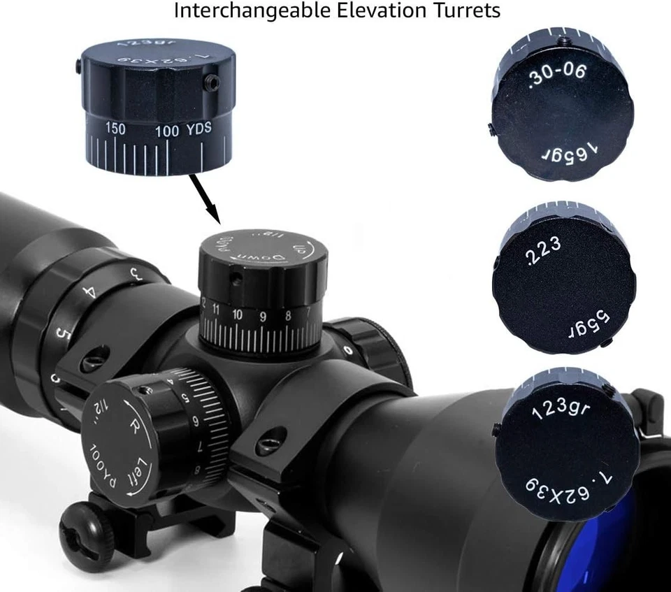 Escopo Osprey Global CP3-9X42 compacto 3-9X 42mm com ponto MIL iluminado ou IRF - Imagem 2 de 4