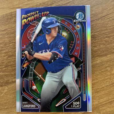 2024 Bowman - Prospect Power-Up #PP-3 Wyatt Langford (RC) - Texas Rangers