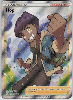 Pokemon Hop (Full Art) Holo Ultra Rare Champion's Path 73/73 NM