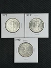 🔥Walking Liberty 90% Silver 3 Coin Lot 50c Half Dollars 1.5FV Beautiful Coins🔥
