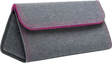 Dyson Supersonic Hair Dryer Storage Bag - Heat-Resistant, Gray/Fuchsia, Large