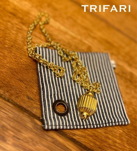 Trifari Vintage Necklace Costume Jewelry Gold Vintage Women Rare Accessory Model