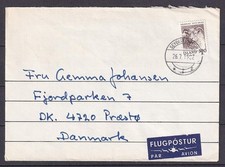 w2444/ Iceland Airmail Cover t/Denmark 1982 w/Single Sheep Ram