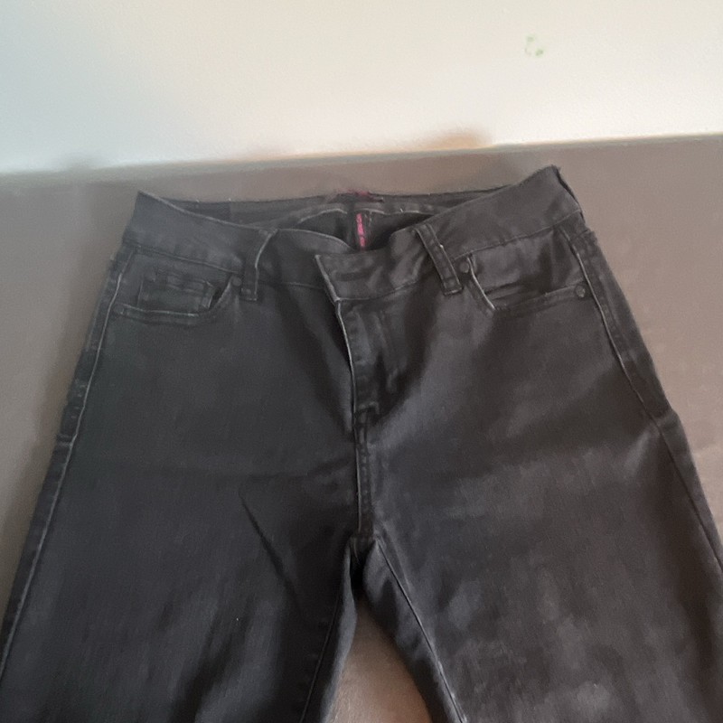 Celebrity Pink Women’s Skinny Jeans 7/28 Black Rinse Ankle Stretch 5-Pocket Logo