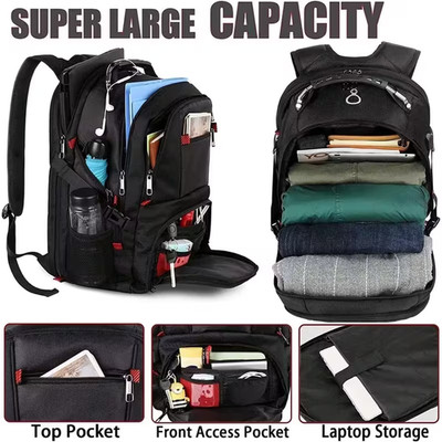 Travel Laptop Backpack Large 50L, 17.3 Inch Work Computer Rucksack , TSA