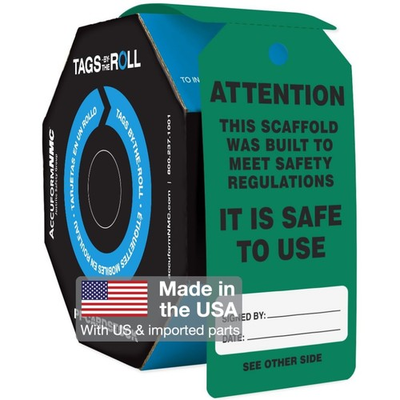 #ad #ad AccuformNMC 100 Scaffolding Tags by The Roll Attention Scaffold is Safe to... $53.68