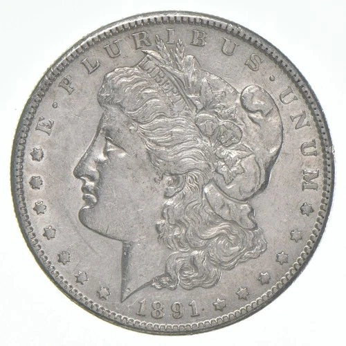 AU+ 1891-S Morgan Silver Dollar (1 coin) *3271