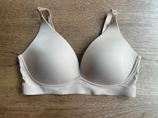 SOMA Smooth Warm Amber LARGE Enbliss Luxe Plunge Bralette Wireless Soft Bra