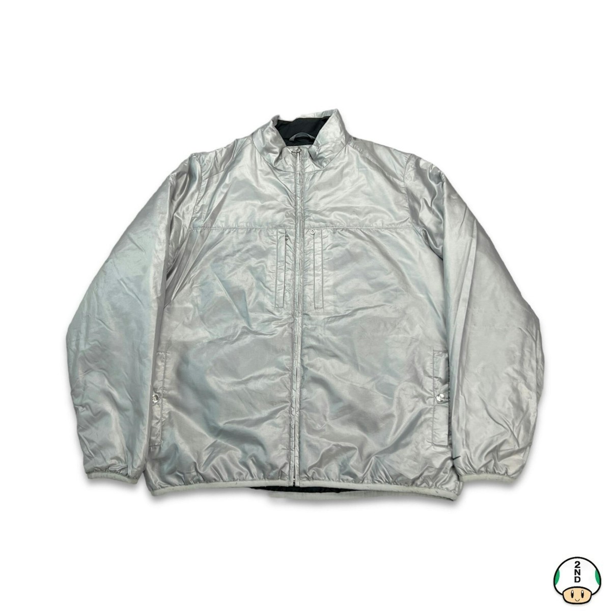 ジャケット・アウター XL Size Nike ACG Nylon Jacket Nike ACG Jacket Mens XL Silver Sportswear Swoosh Full Zip Bomber