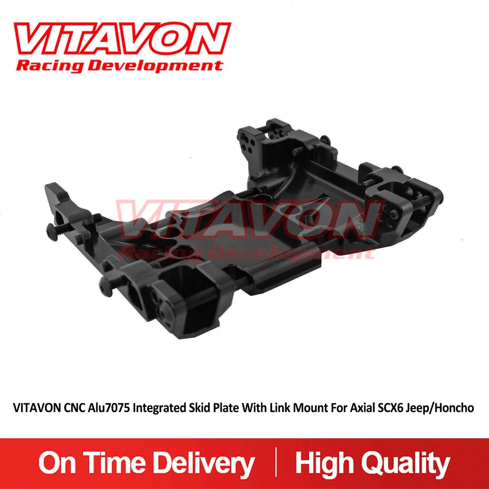 Vitavon CNC Alu7075 Integrated Skid Plate With Link Mount For Axial SCX6 Jeep/Ho - Image 3 of 3