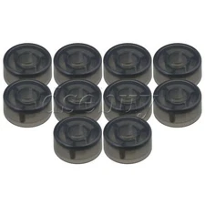 10Pcs Plastic Guitar Stomp Knob Electric Guitar Effect Pedals Cap Black