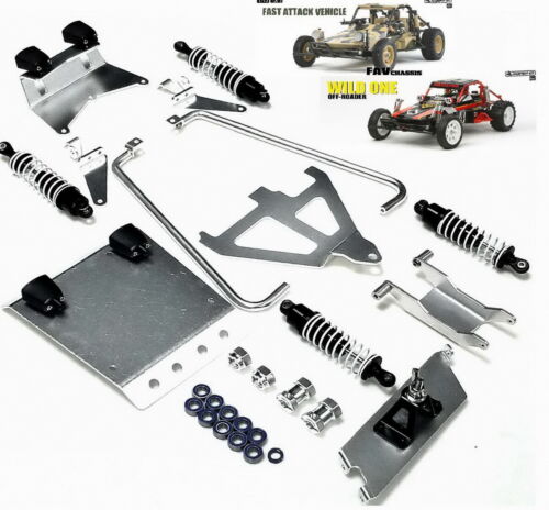 Aluminum option parts /Truck tires/shocks for TAMIYA Wild One/Fast Attack  - Afbeelding 1 van 46