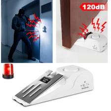 New Door Stop Security Alarm Wedge Stopper Portable Home Travel Anti‑Theft 120DB
