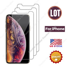 Tempered Glass Screen Protector For iPhone 15 14 13 12 11 Pro Max XS XR 8 7 LOT