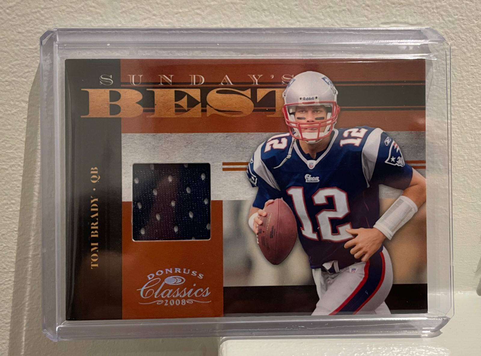 2008 Donruss Classics Tom Brady Sunday's Best Game Used Jersey Card 148/250
