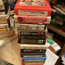 Mixed Lot Of 12 Rock And Roll 8 Track Tapes Tested With Various Artists