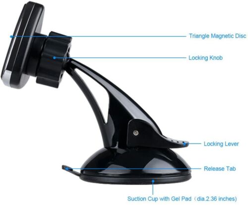 Universal Mobile Phone 360 Rotating In Car Magnetic Mount Holder Cradle Stand - Afbeelding 1 van 7
