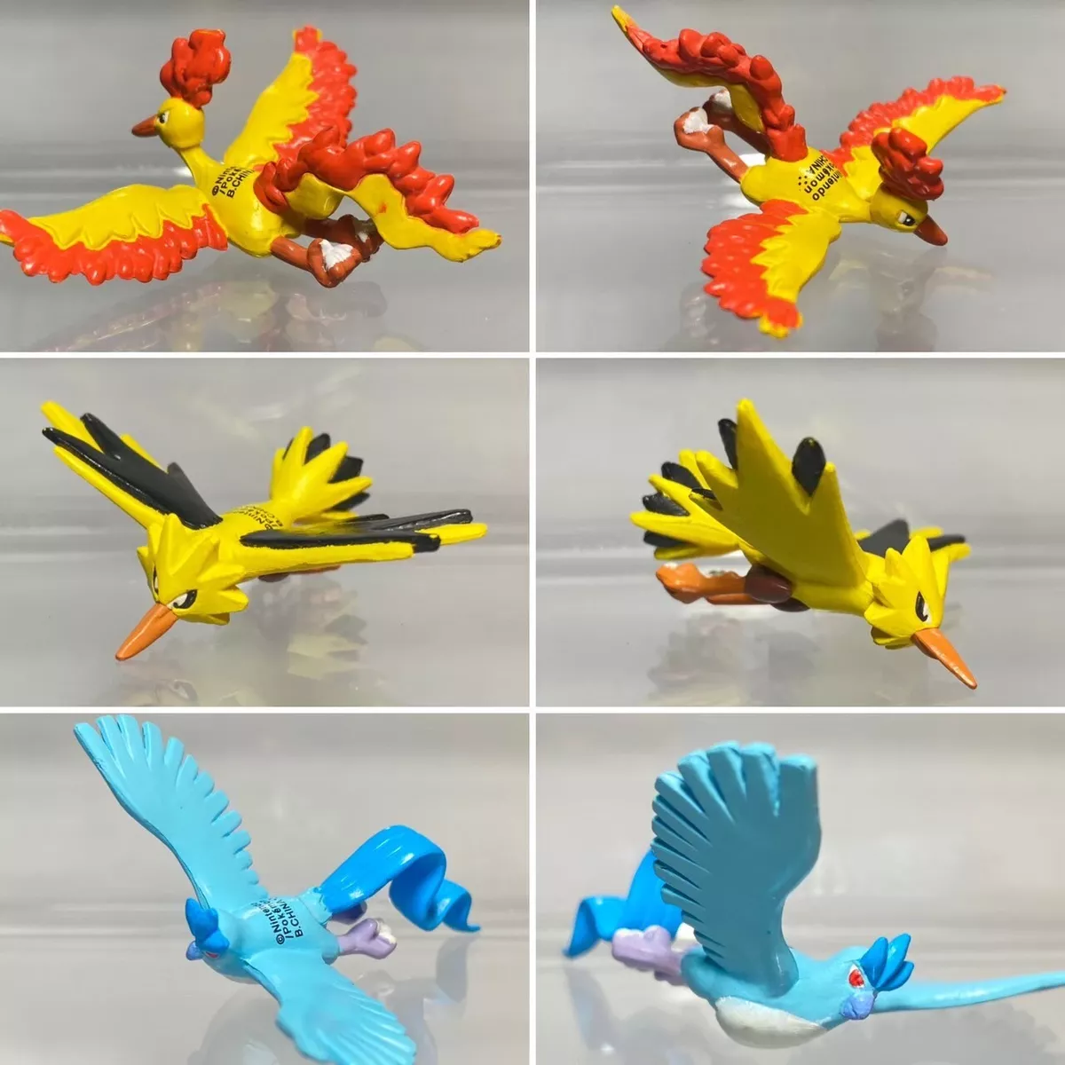 Bandai pokemon shokugan lendário pássaro moltres zapdos articuno