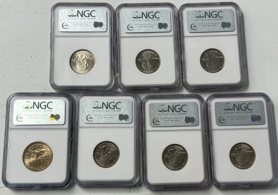 Lot Of 7 Coins (6 2006 State Quarters, 1 MS67 2005D Sacagawea Dollar) *READ DESC - Image 2 of 2