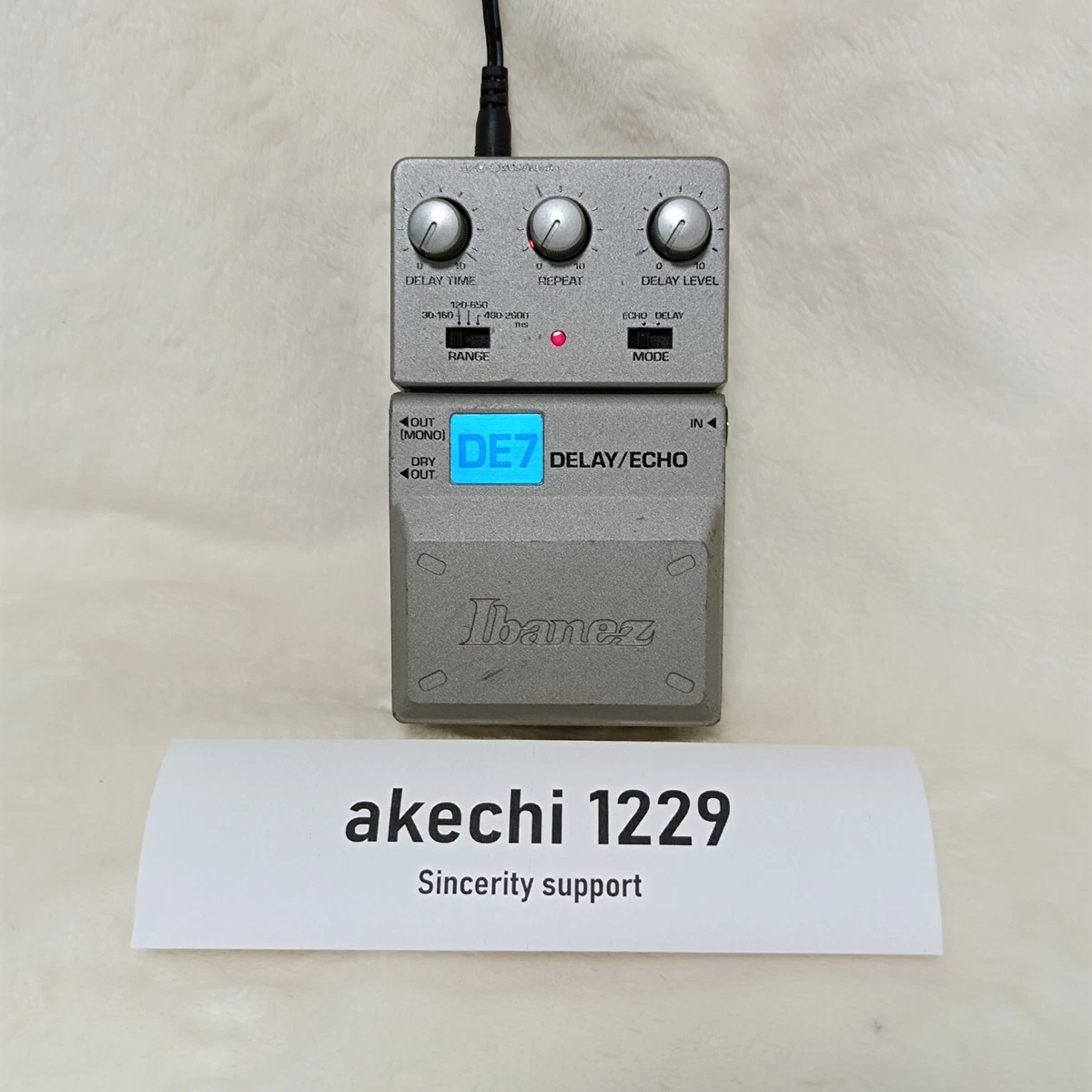 Ibanez DE7 DELAY/ECHO Delay Guitar Effects Pedal Tested Used Fast