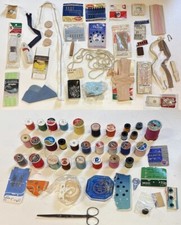 HUGE LOT 77 Total Items Sewing Accessories Supplies Snaps Buttons Spools Zippers