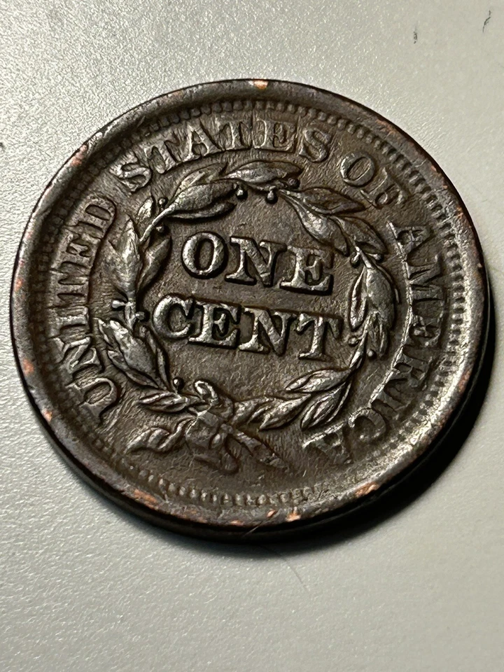 Jido “Jack”s 1852 double cracked die error almost uncirculated large 1c Story p5 - Image 3 of 4