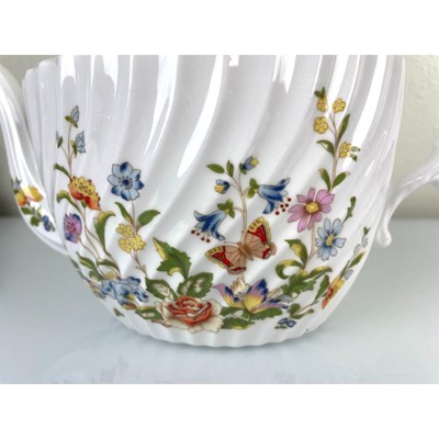 Rare Aynsley Cottage Garden Made in England Swirl Floral Butterfly 