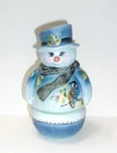 New ListingFenton Glass Jadeite Partridge & Pears Snowman Fairy Light Ltd Ed #5/40 M Kibbe