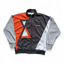 vintage 80s ADIDAS West Germany track jacket orange gray white