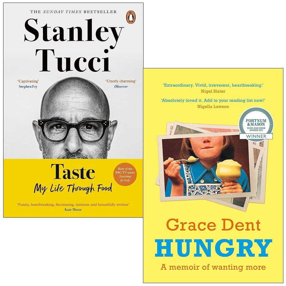Stanley Tucci Taste and Grace Dent Hungry 2 Books Collection Set RRP: £29.00 NEW