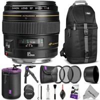 Canon Ef 85mm F/1.8 Usm Medium Telephoto Lens (2519a003) W/ Accessories Bundle on sale Canon Ef 85mm F/1.8 Usm Medium Telephoto Lens (2519a003) W/ Accessories Bundle on sale