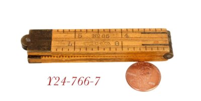clean shape CS Chapin Stephens Co BOXWOOD BRASS 1 foot RULE RULER TOOL #65