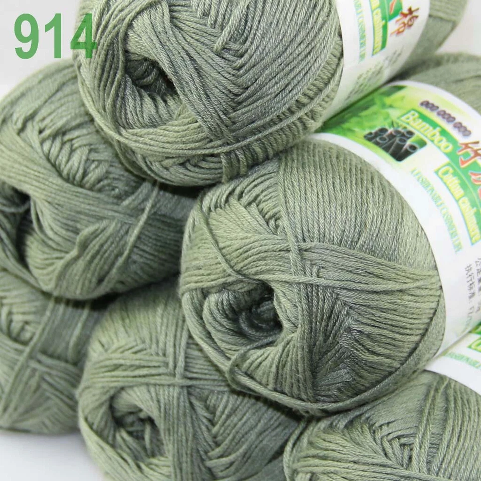 Sale Lot 6SkeinsX50g Soft Bamboo Cotton Baby Wrap Hand Knitting Crochet Yarn 914 - Image 3 of 4