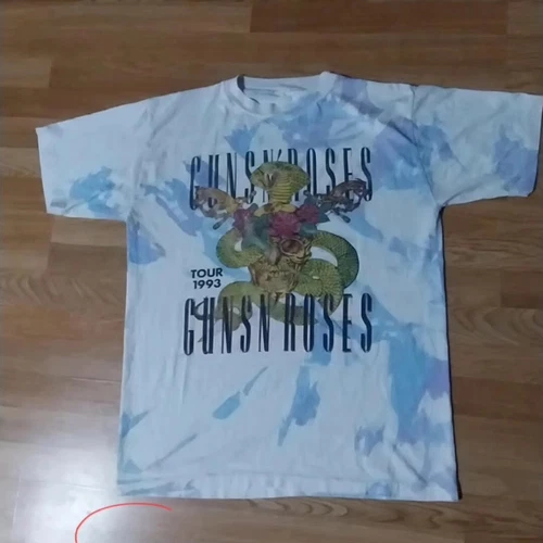 guns n roses t shirt tour 93 logo front and back sin Vintage vintage concert t-shirt, vintage, single stitch, B+ condition