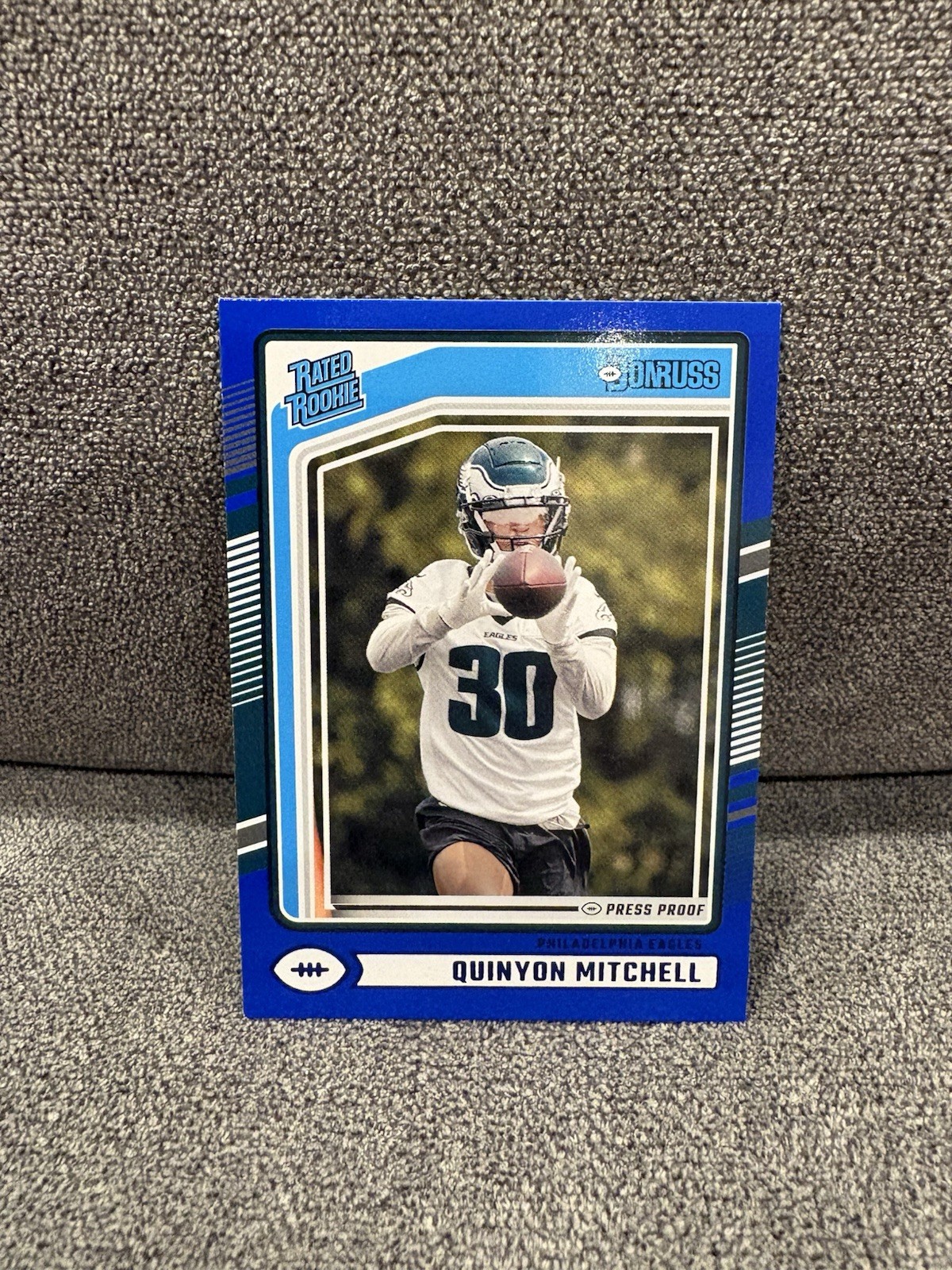2024 Panini Donruss - Rated Rookie Quinyon Mitchell #361 Blue Press Proof (RC)