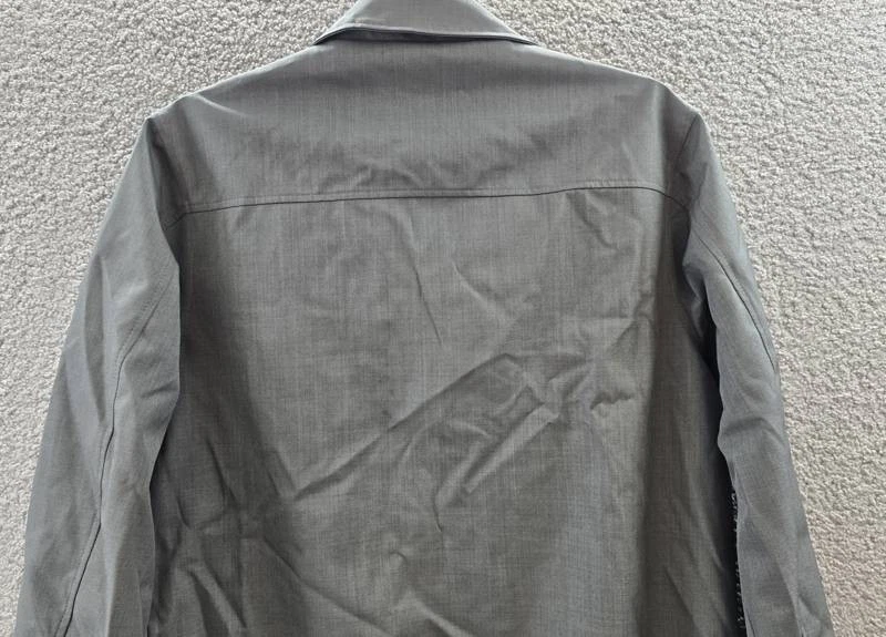 Robert Graham Lightweight Textured Poly Utility Jacket Men's L Gray Full Zip image 17