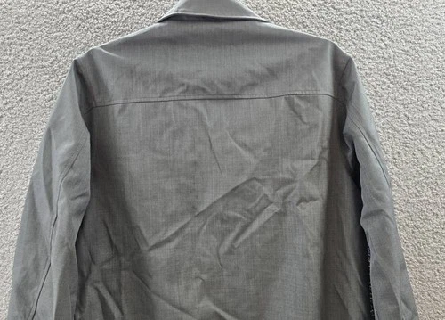 Robert Graham Lightweight Textured Poly Utility Jacket Men's L Gray Full Zip image 17