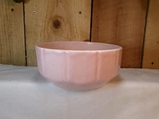 Vintage Pink Paneled Pottery Planter