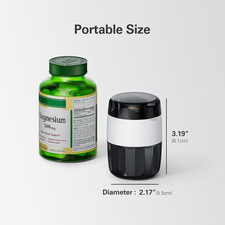 3-in-1 Pill Crusher and Pill Cutter, Pills Crusher Fine Powder with Stainless...