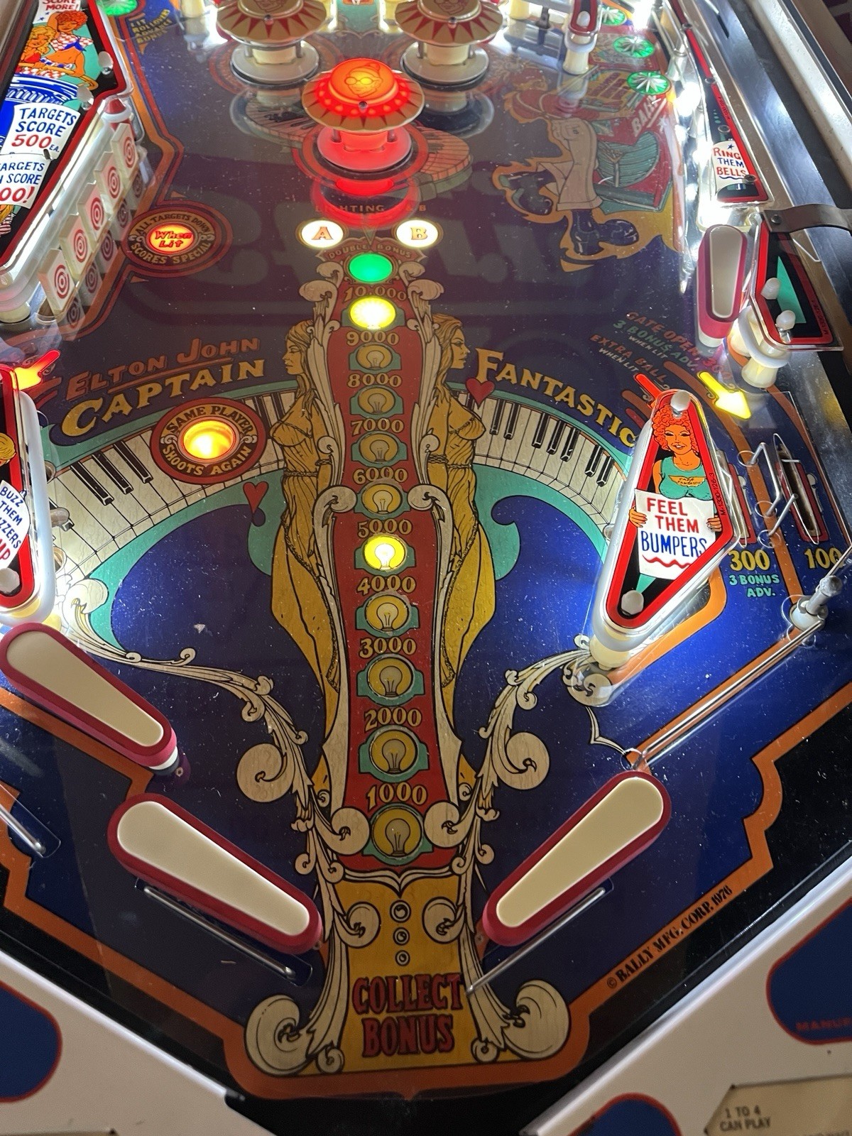 1976 CAPTAIN FANTASTIC AND THE BROWN DIRT COWBOY PINBALL MACHINE FULLY REFURBISH