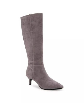 Aerosoles Epic Kitten Heel Boots 8.5M Gray Pointed Toe New in Box