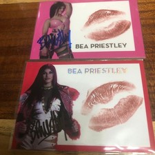 Stardom Bea Priestley Kiss Card Autographed 2 Set Women's Professional