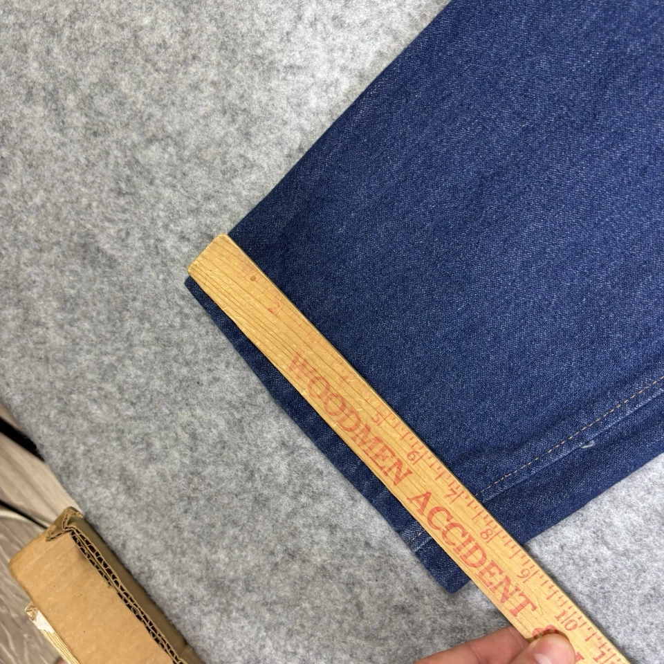 Wrangler 47MWZ Regular Fit Jeans Mens 33x32 Blue Dark Wash Cowboy Cut Denim - Image 2 of 4