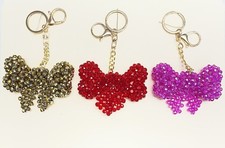 Handmade Crystal Beaded bag charms / keychains