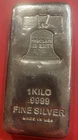 1 kilo (32.15 ozt) 0.9999 fine SD Bullion Proclaim Liberty Silver Bullion Bar