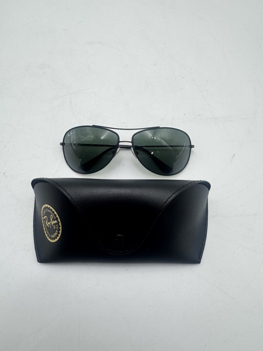 Ray-Ban RB3293 Aviator Sunglasses Black With Case Good 