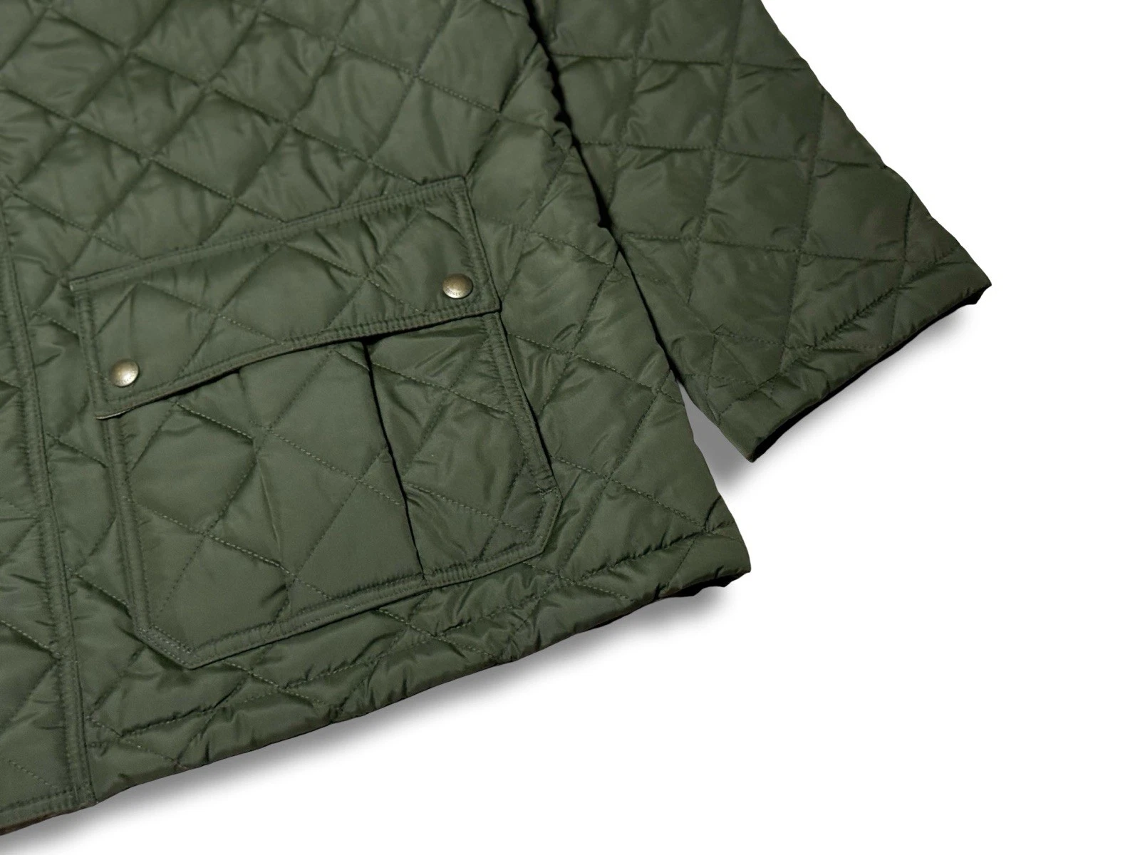 NWT! Lands End Quilted Jacket Mens XL Green Primaloft Corduroy Collar Chore Coat image 9