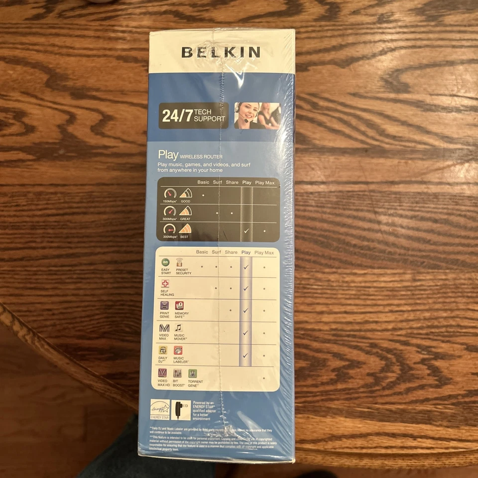 Belkin Play N300 Wireless Router N+ Dual Band Networking Gaming No Power Cord - Image 2 of 4