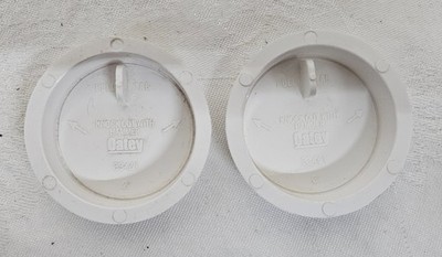 PAIR Oatey 33461 Knock-Out 2'' Test Cap w Barcode 2 in Connection ABS White